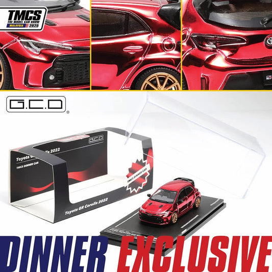 GCD 2022 Toyota GR Corolla In Red Chrome TMCS 2025 Dinner Exclusive Aussie Diecast