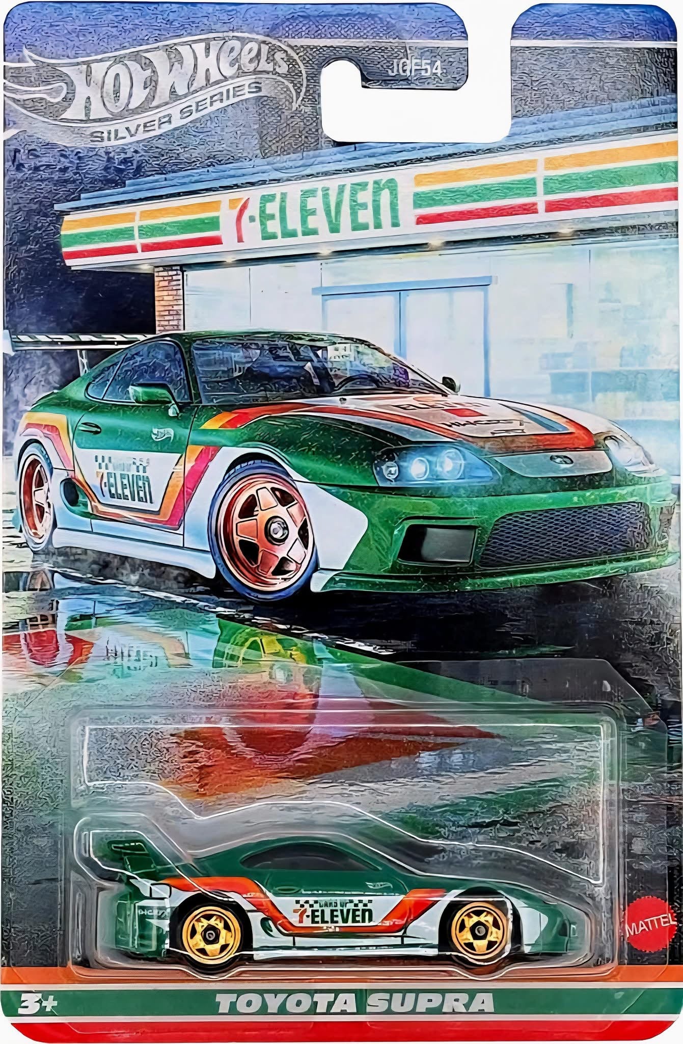 ミニカー Hot Wheels 7-Eleven Toyota Supra Hot Wheels Silver Series 7-11 Toyota Supra In a Protect