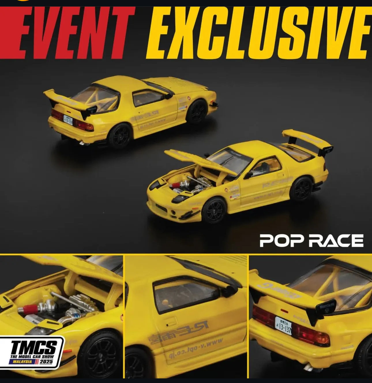 POP RACE Pandem civic EG Black Chrome & Mazda RX-7 RE Amemiya FC3S