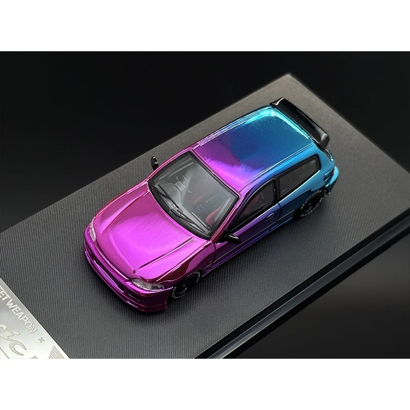 Street Weapon 1:64 EG6 Civic Electroplated Chameleon Pink Purple Blue - AUSSIE diecast