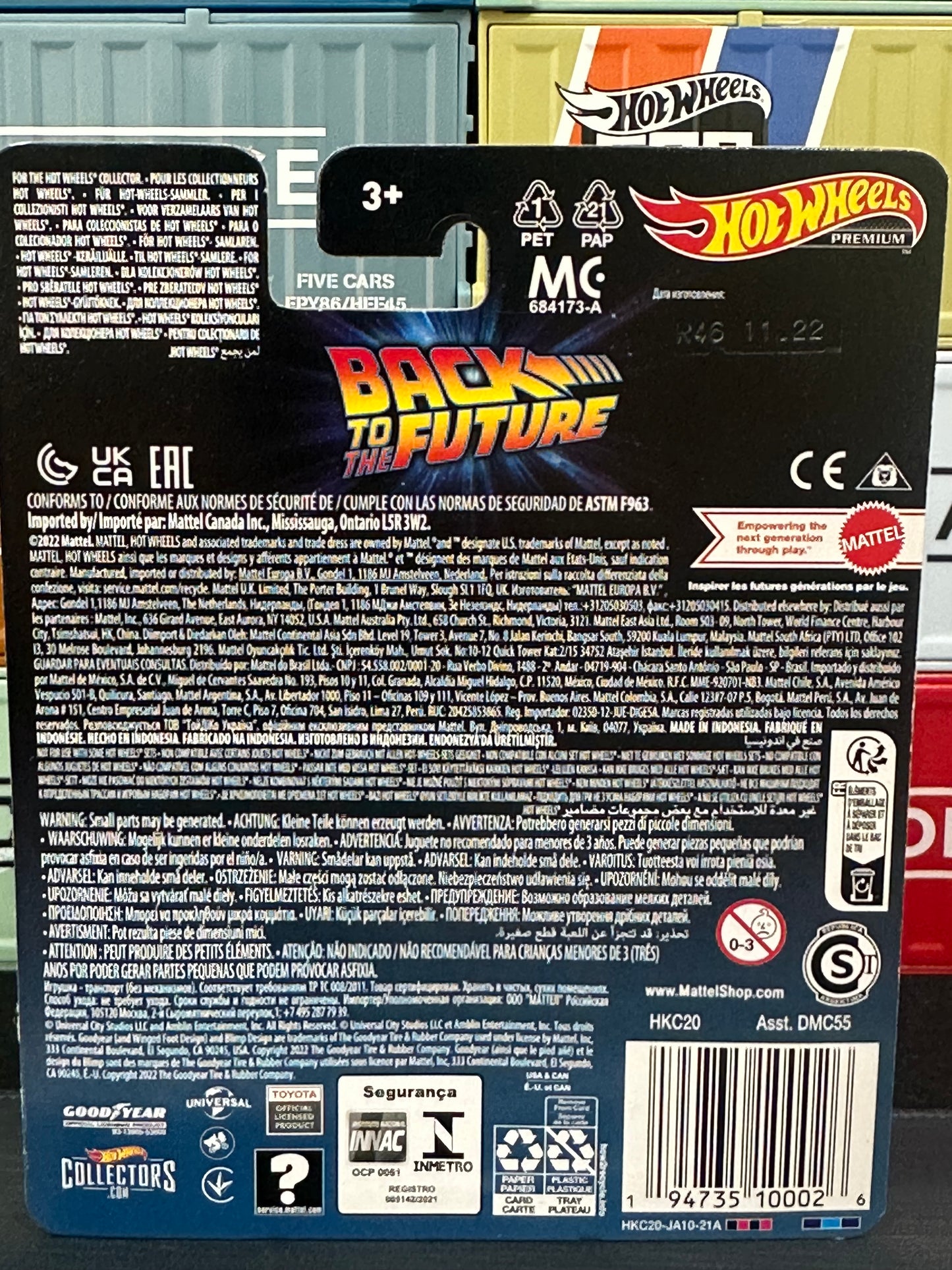 Hot Wheels Back To The Future 1987 Toyota Pickup Truck - Retro Entertainment - AUSSIE diecast