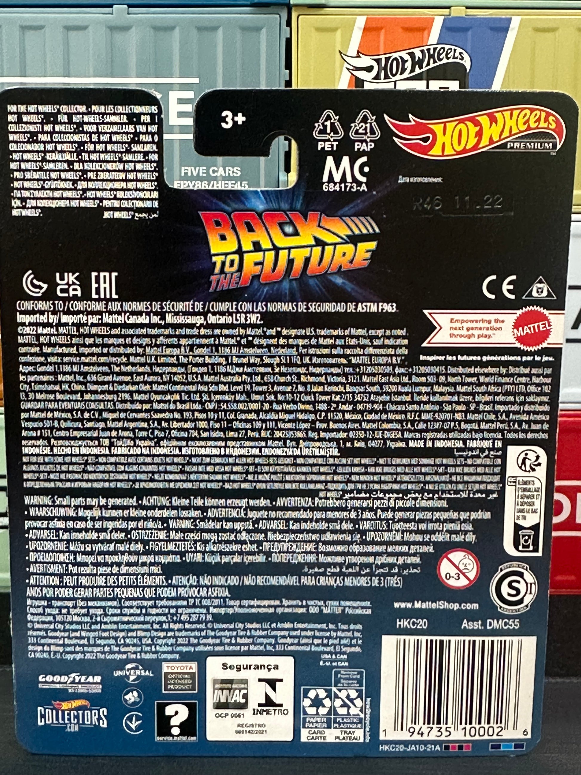 Hot Wheels Back To The Future 1987 Toyota Pickup Truck - Retro Entertainment - AUSSIE diecast