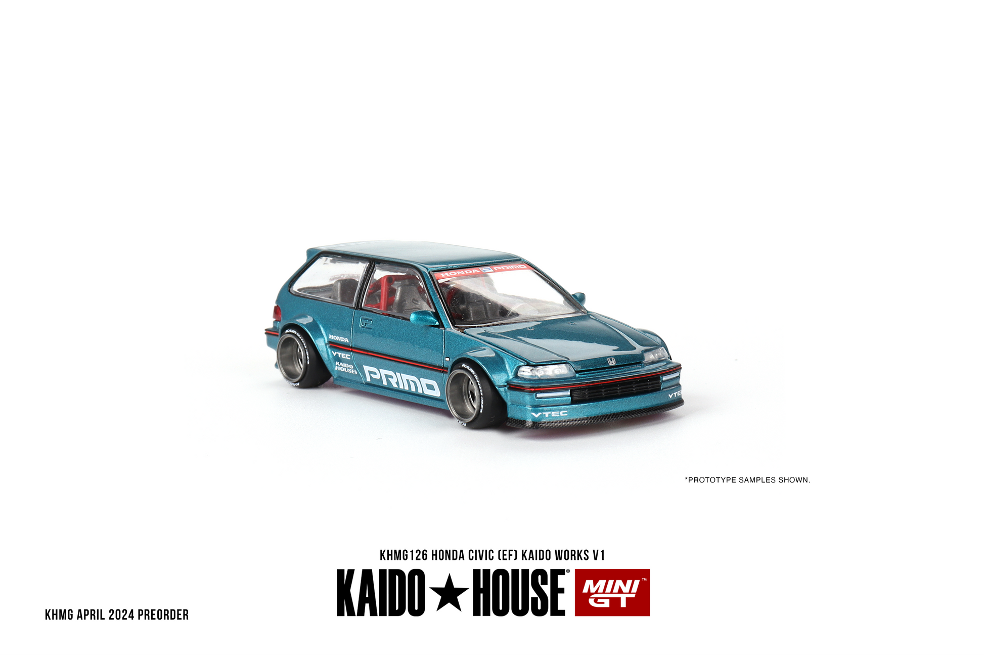 KAIDO HOUSE + MINI GT 1:64 Honda Civic (EF) Kaido Works V1 #126 Teal - AUSSIE diecast