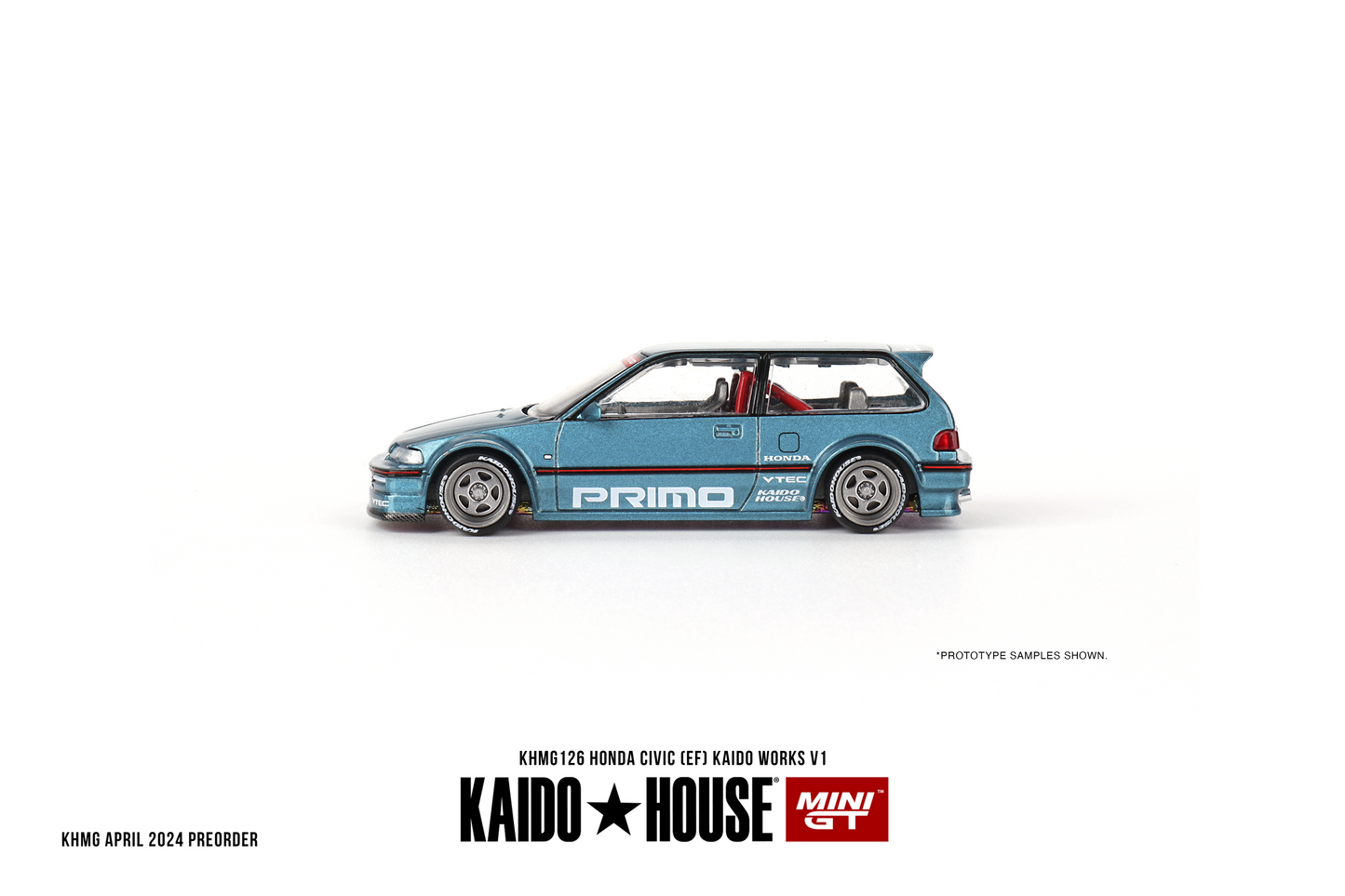 KAIDO HOUSE + MINI GT 1:64 Honda Civic (EF) Kaido Works V1 #126 Teal - AUSSIE diecast