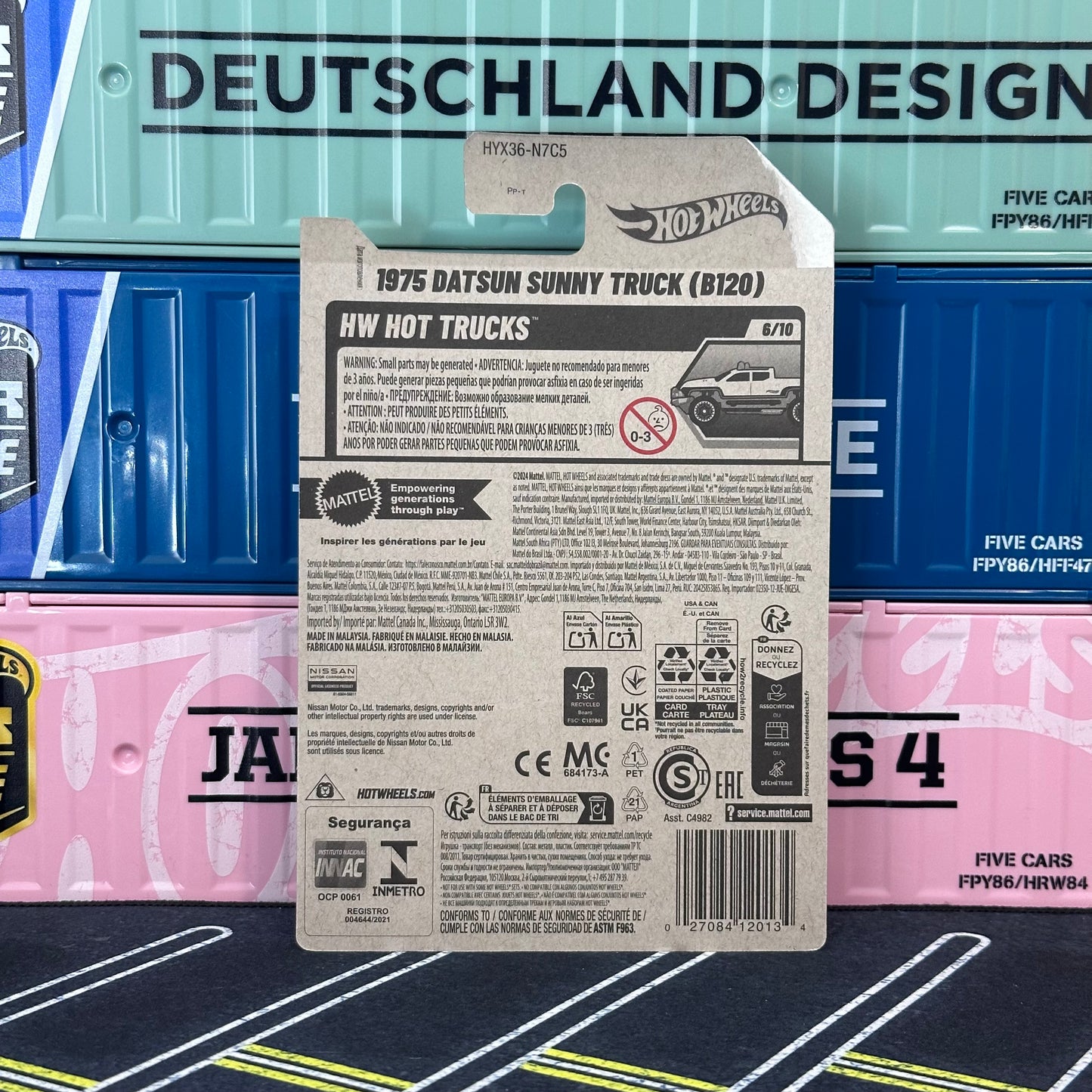 Hot Wheels 2025 Mainline 1975 Datsun Sunny Truck (B120) 93/250