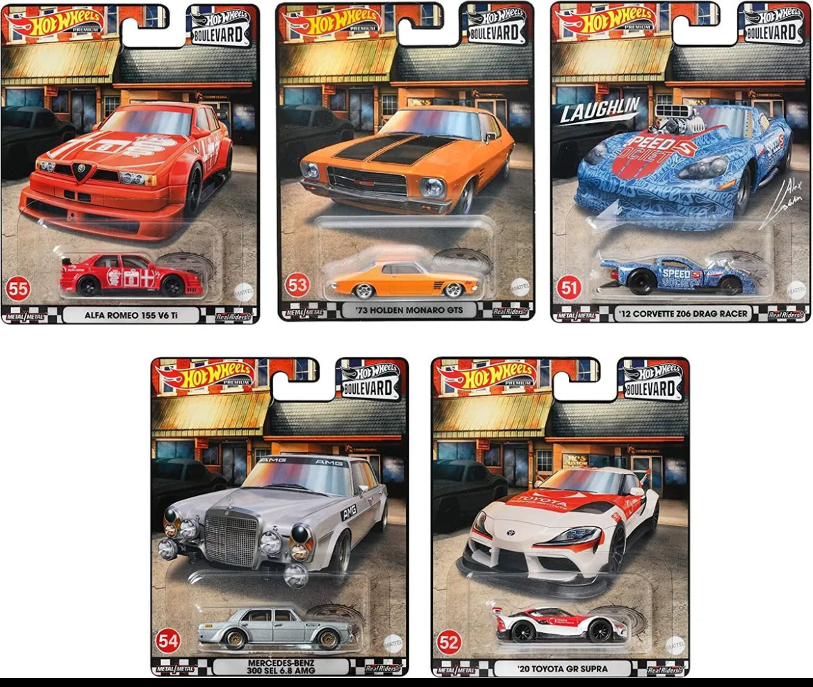 Hot Wheels 2022 Boulevard Cars #51, #52, #53, #54, #55 Mix 3 (GTJ68) - AUSSIE diecast