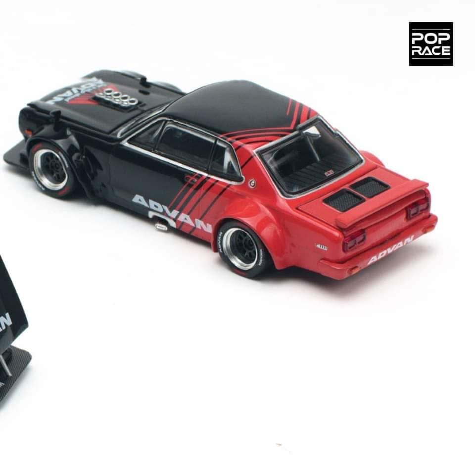 POP RACE SKYLINE GT-R V8 DRIFT (HAKOSUKA) ADVAN - AUSSIE diecast