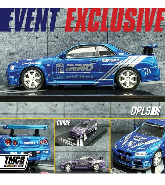 2025 TMCS INNO64 X DPLS Nissan Skyline GTR-34 Blue