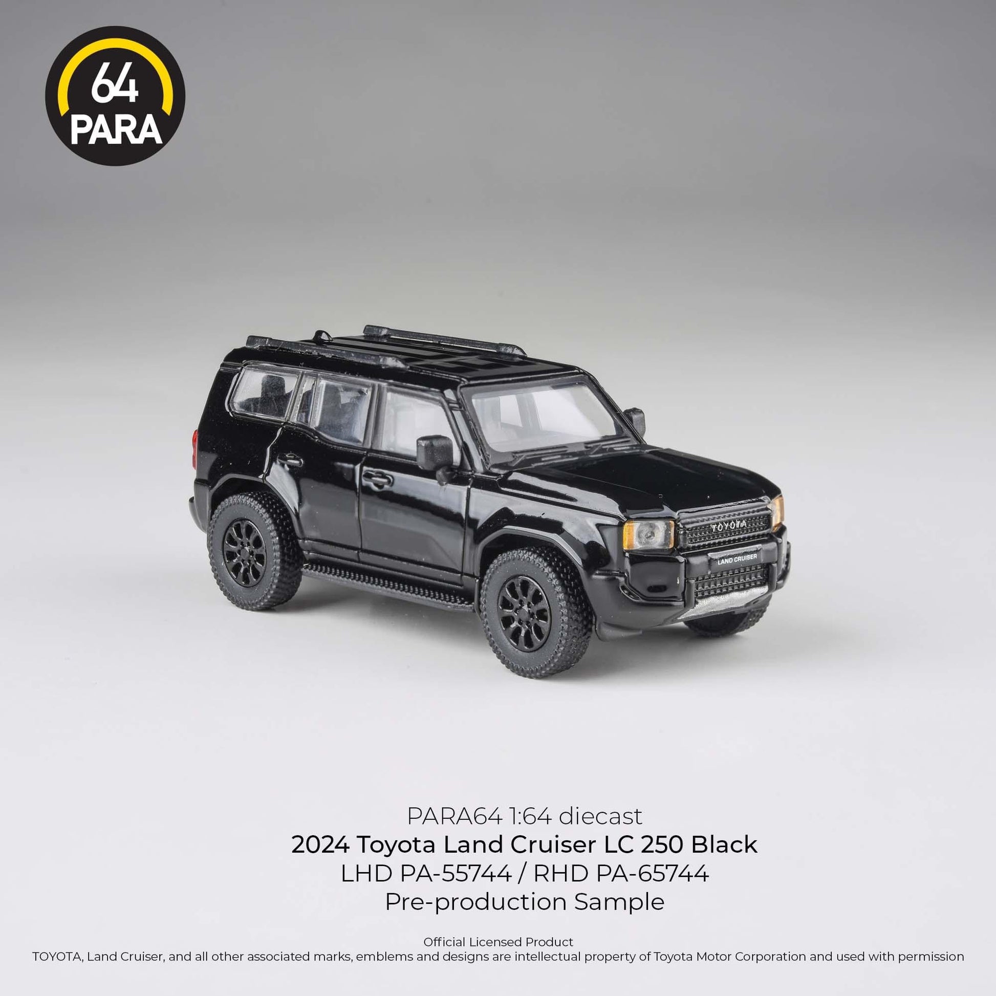 *PREORDER* PARA64 1:64 2024 Toyota Landcruiser LC 250 Black - AUSSIE diecast