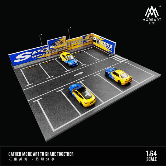 MOREART B-Spoon Car Park Scene 1:64 Diorama with LED Lighting - AUSSIE diecast