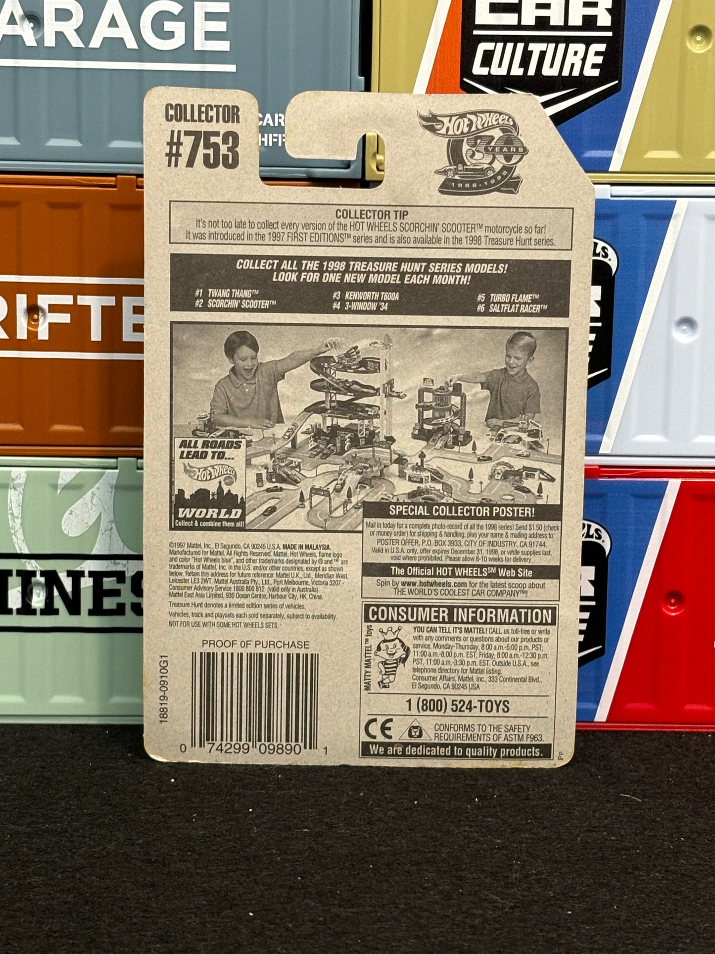 Hot Wheels 90's Turbo Flame Treasure Hunt Mainline Green - AUSSIE diecast