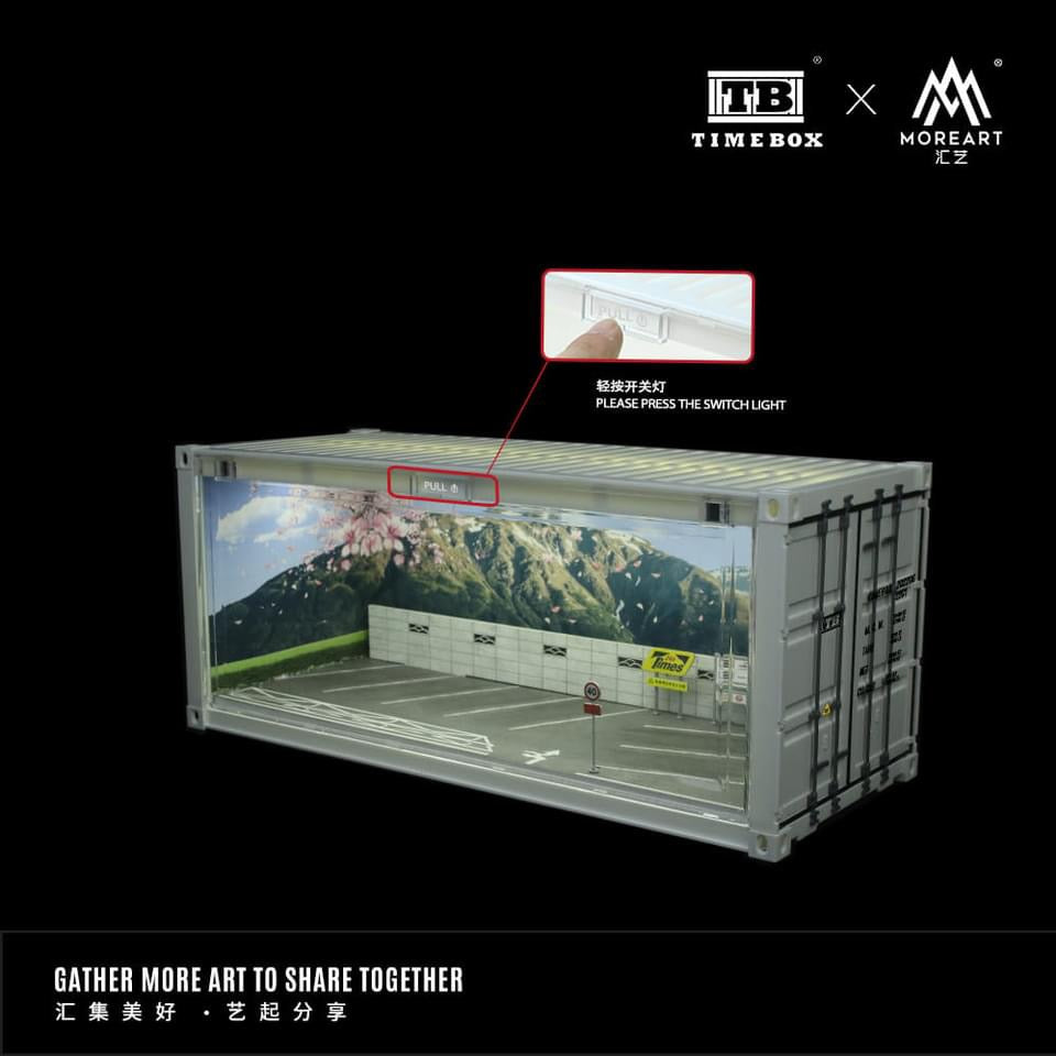 *PREORDER* MOREART Initial D Container Parking Lot Scene 1:64 Diorama with LED Lighting - AUSSIE diecast