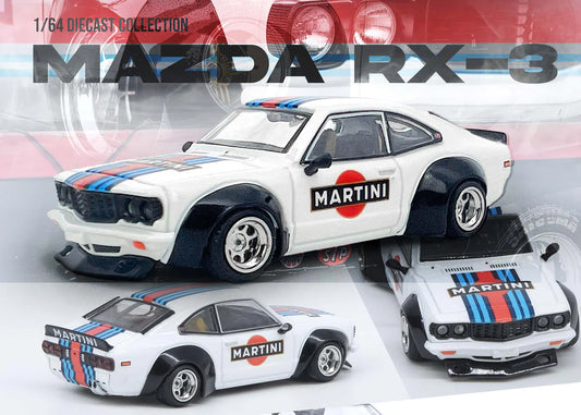 INNO64 1:64 Mazda Savanna RX3 Martini Racing Livery