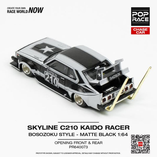 POP RACE SKYLINE C210 KAIDO RACER (BOSOZOKU STYLE) satin smooth matte black