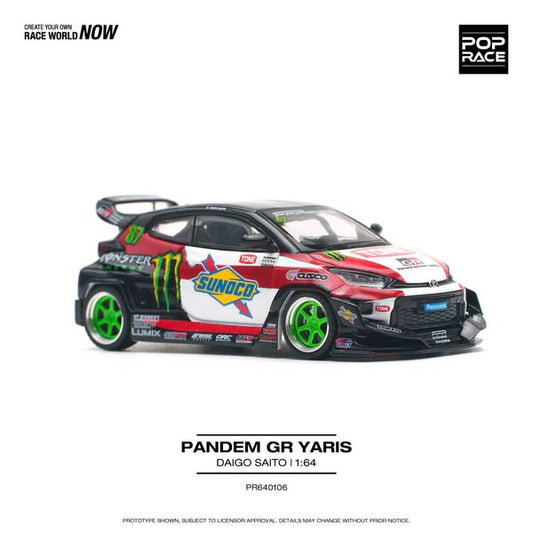 POP RACE 1:64 Pandem Toyota Yaris GR -Daigo Saito Aussie diecast