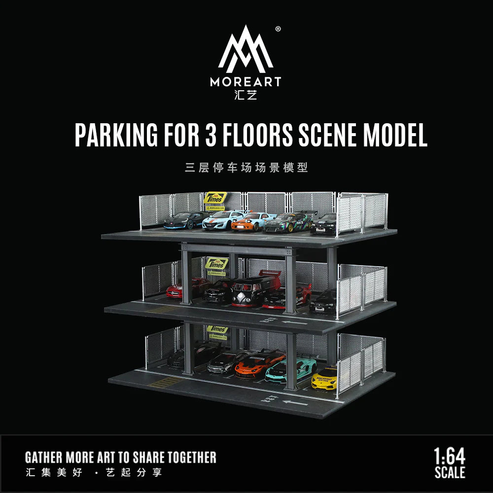 *PREORDER* MOREART 3 Level Carpark 1:64 Diorama - AUSSIE diecast