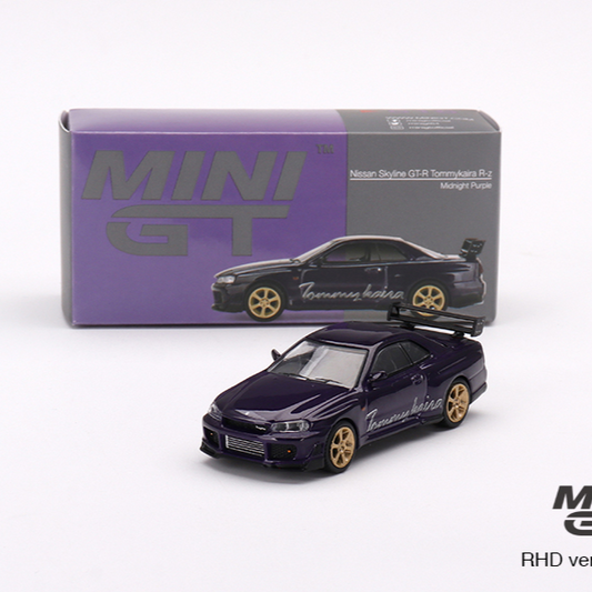 Mini GT 1:64 Nissan Skyline GT-R R34 Tommykaira R-z #616 Midnight Purple - AUSSIE diecast