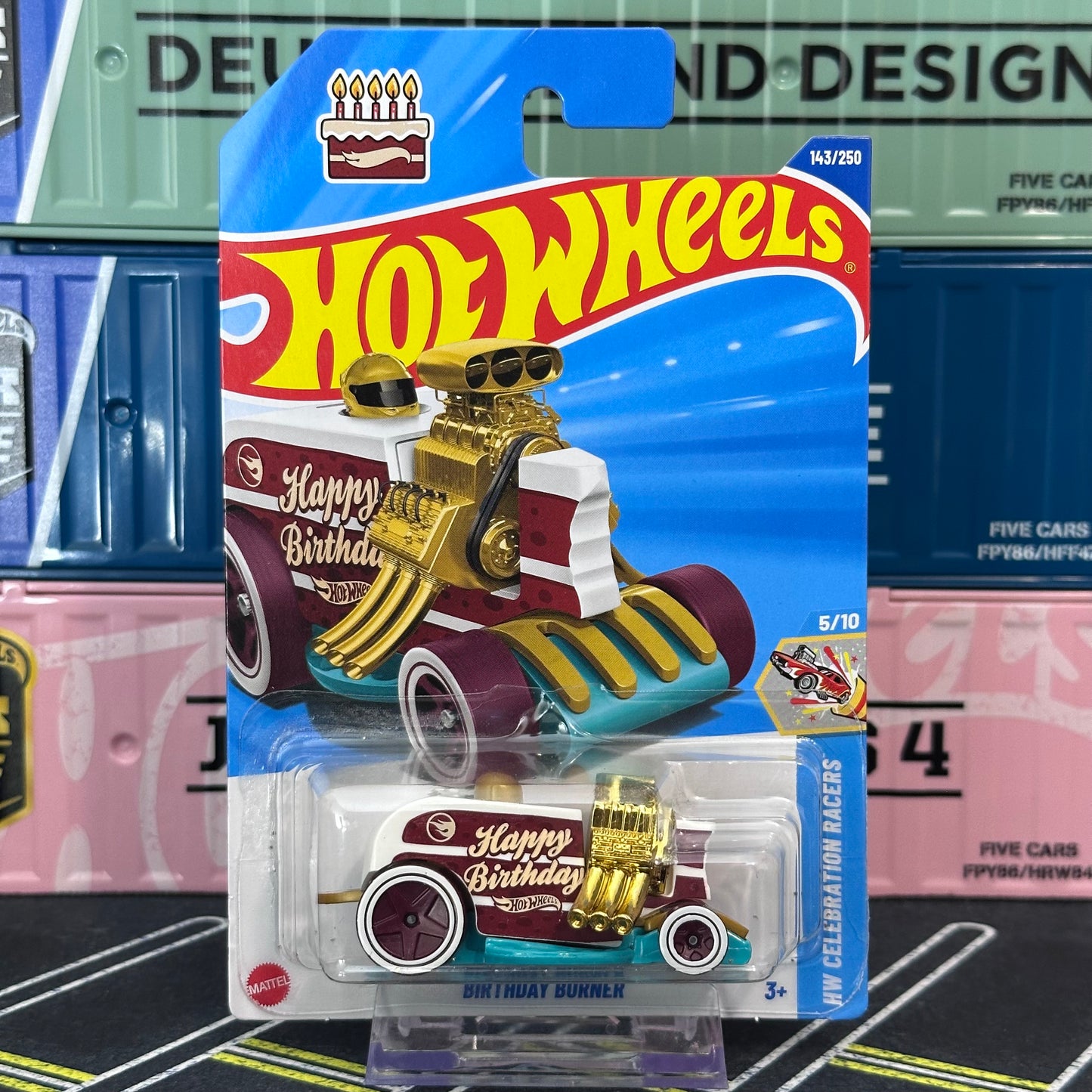 Hot Wheels 2025 Birthday Burner Regular Treasure Hunt 143/250 Mainline