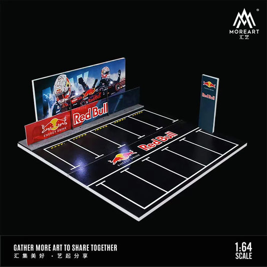 MOREART Red Bull Car Park Scene 1:64 Diorama with LED Lighting - AUSSIE diecast