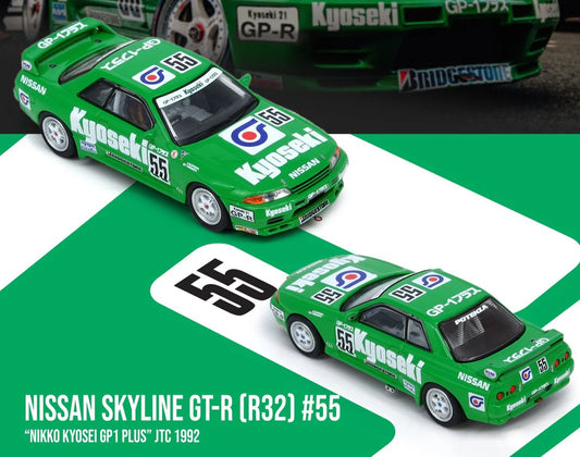 INNO64 1:64 Nissan Skyline GT-R (R32) 1992 #55 Nikko Kyoseki GP1 Plus JTC