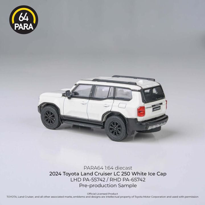 PARA64 1:64 2024 Toyota Landcruiser LC250 White Ice Cap - AUSSIE diecast