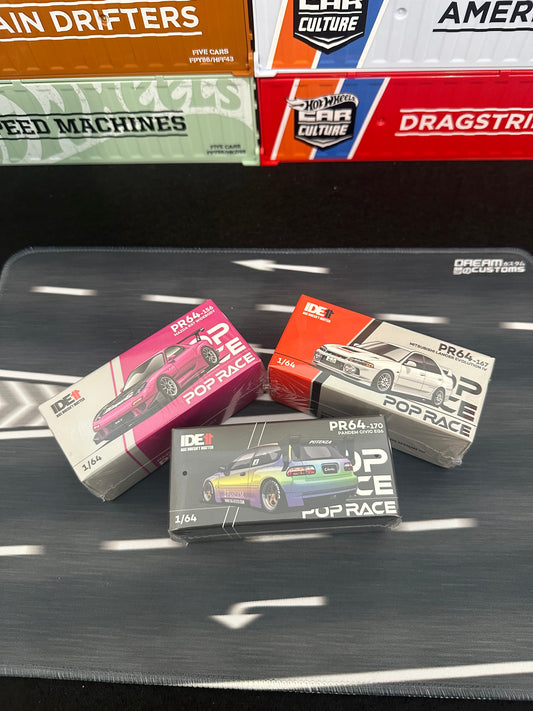 Indonesian Diecast Expo 2024 IDE11 Pop Race Exclusive Set of 3 Cars + Random Sized T-Shirt / Bundle - AUSSIE diecast