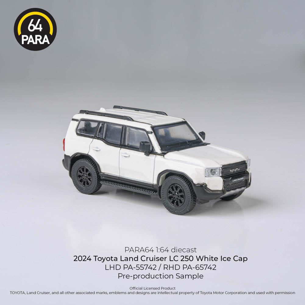 PARA64 1:64 2024 Toyota Landcruiser LC250 White Ice Cap - AUSSIE diecast