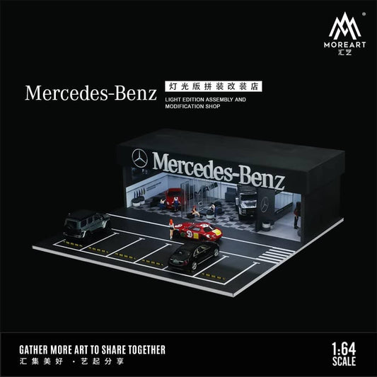 MOREART Mercedes-Benz Workshop 1:64 Diorama with LED Lighting