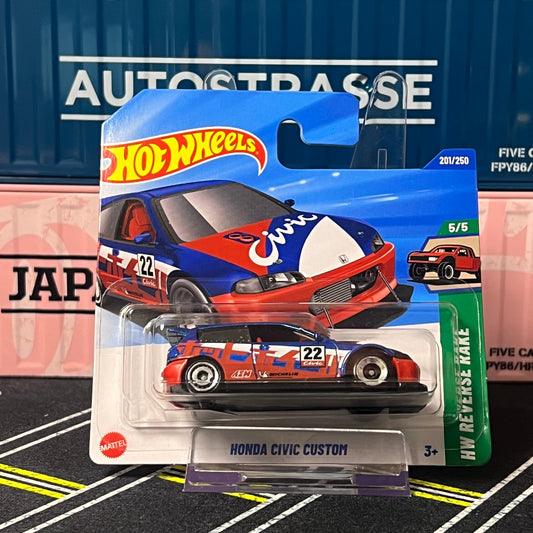 Hot Wheels 2025 Mainline Honda Civic Custom 201/250 Short Card - AUSSIE diecast