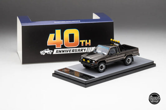 DiecastTalk MDX Exclusive GCD 1985 Toyota Hilux SR5 4X4 Black Chrome Aussie diecast