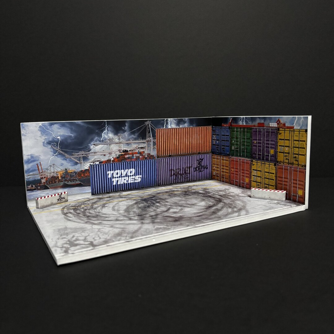 Mr Dioramas Drift Port Container 1:64 Diorama Scene - AUSSIE diecast