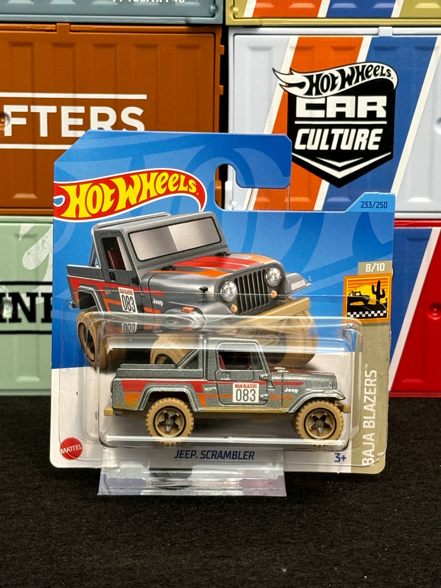 Hot Wheels 2023 Jeep Scrambler 233 /250 Mainline Short Card - AUSSIE diecast