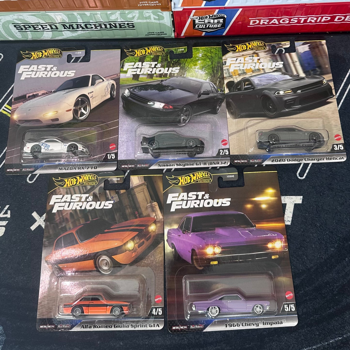 Hot Wheels 2025 Fast & Furious Set of 5 HNW46956K JBL93 JBL97 JBL96 JBM04 JBL95