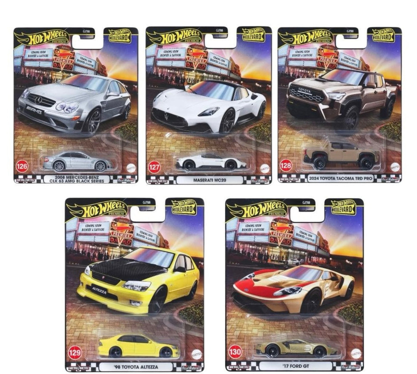 Hot Wheels 2025 Boulevard #126, #127, #128, #129, #130 GJT68