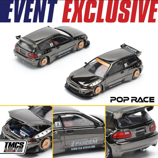 POP RACE Pandem civic EG Black Chrome & Mazda RX-7 RE Amemiya FC3S
