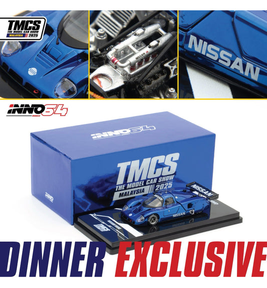 2025 TMCS INNO64 Nissan R89C Chrome Blue Dinner exclusive Aussie diecast