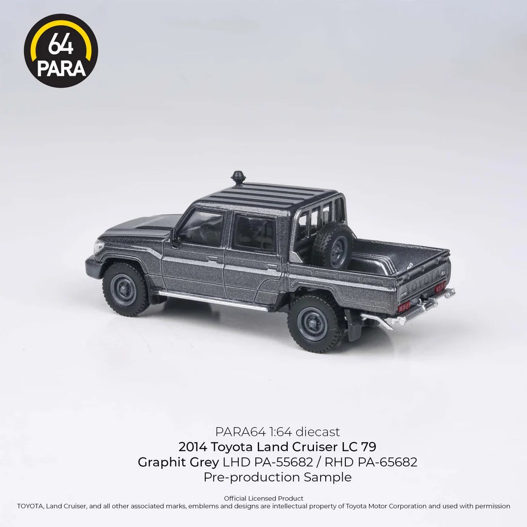 PARA64 2014 Toyota Landcruiser LC79 Dual Cab Ute Graphite - AUSSIE diecast