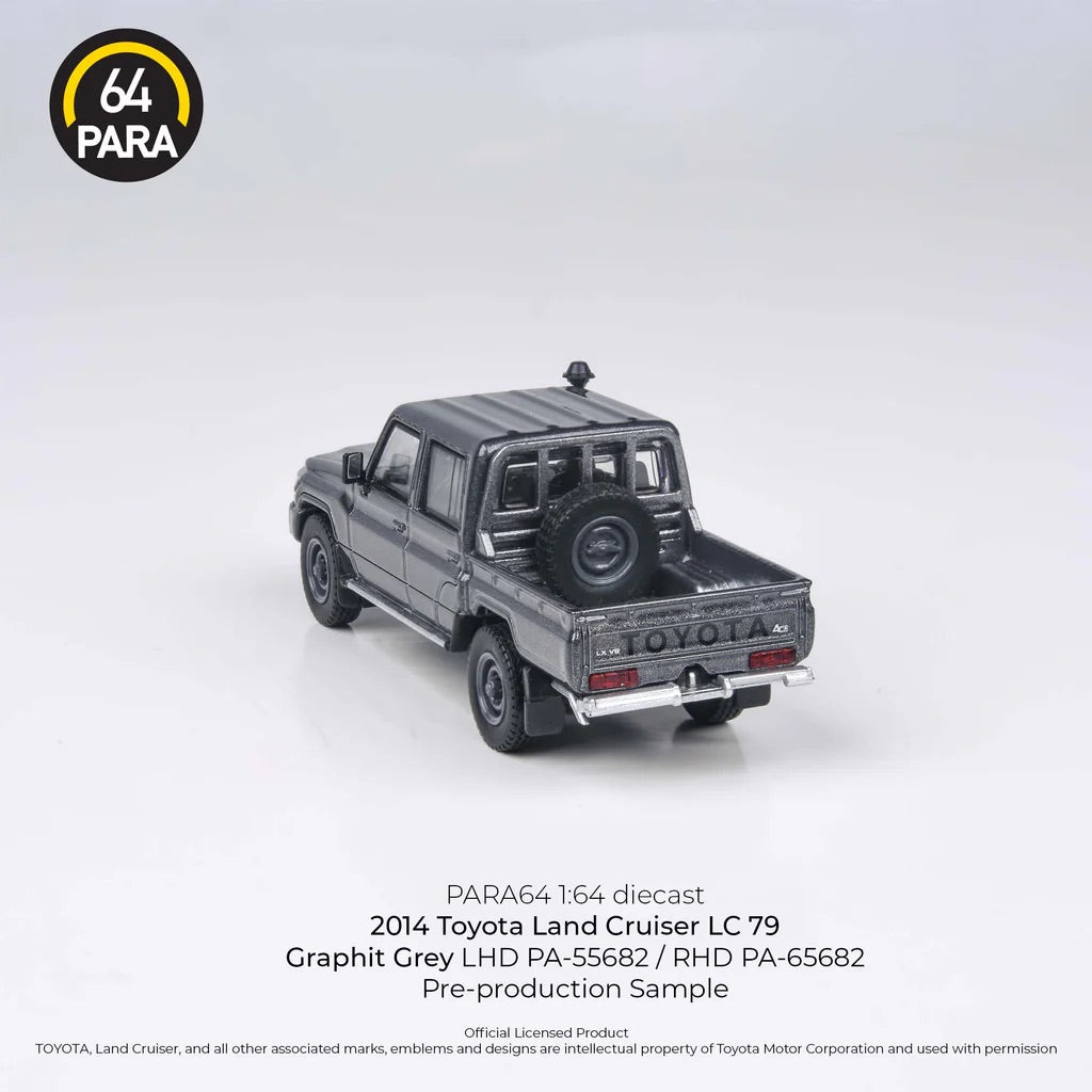 PARA64 2014 Toyota Landcruiser LC79 Dual Cab Ute Graphite - AUSSIE diecast