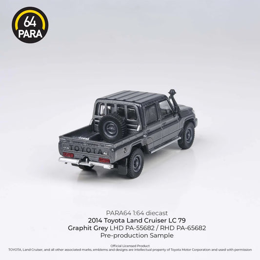 PARA64 2014 Toyota Landcruiser LC79 Dual Cab Ute Graphite - AUSSIE diecast