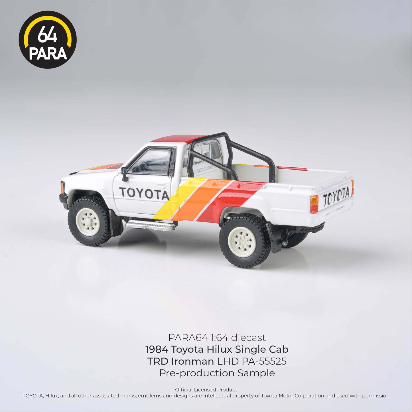 PARA64 1:64 1984 Toyota Hilux TRD Ironman Single Cab Ute White - AUSSIE diecast