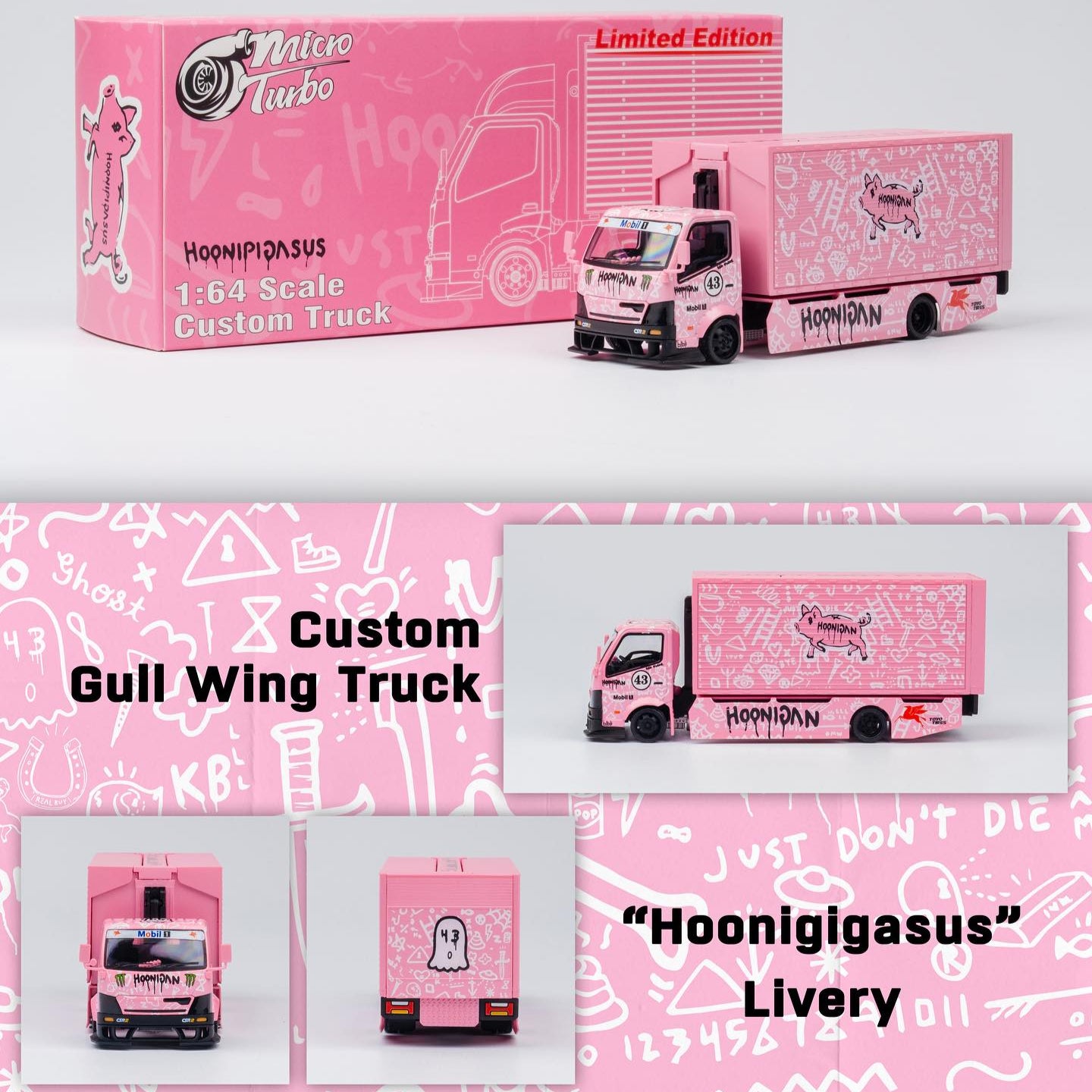 Hoonipigasus Tow Truck Pink