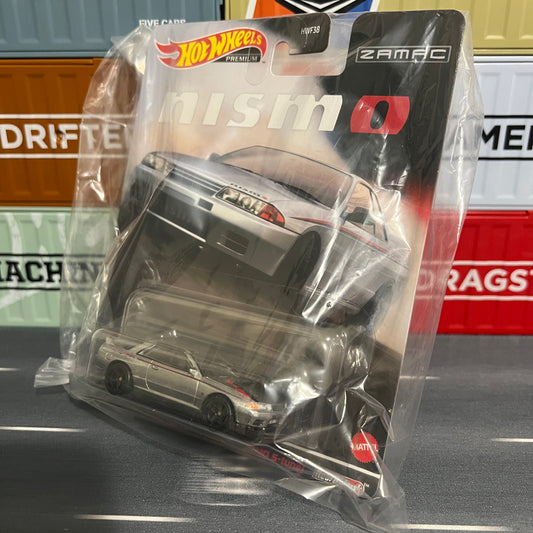 Hot Wheels Nismo R32 S-Tune Zamac on card in original nissan spare parts bag with tag