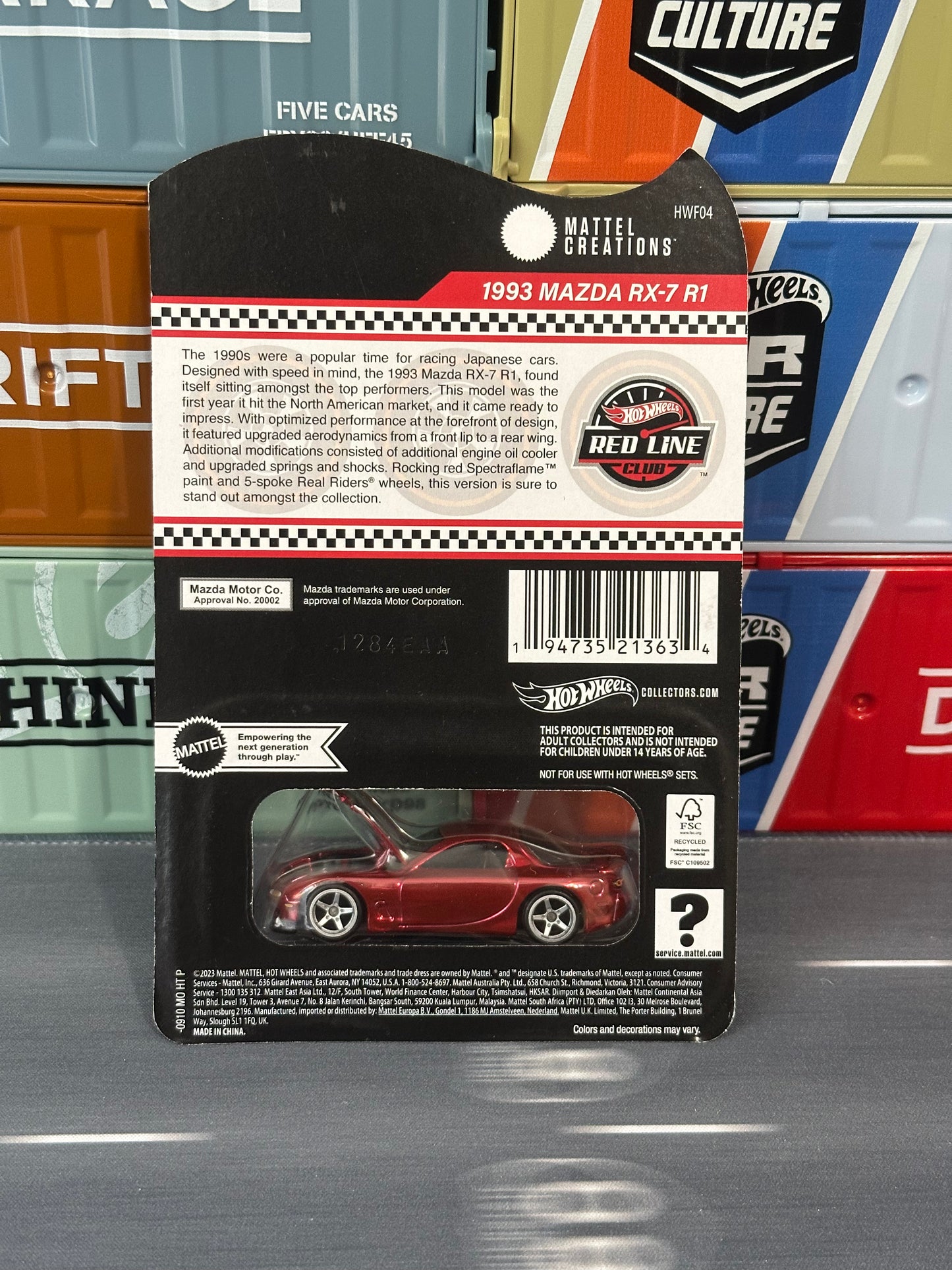 Hot Wheels 2024 RLC Collectors 1993 Mazda RX-7 R1 Twin Turbo - AUSSIE diecast