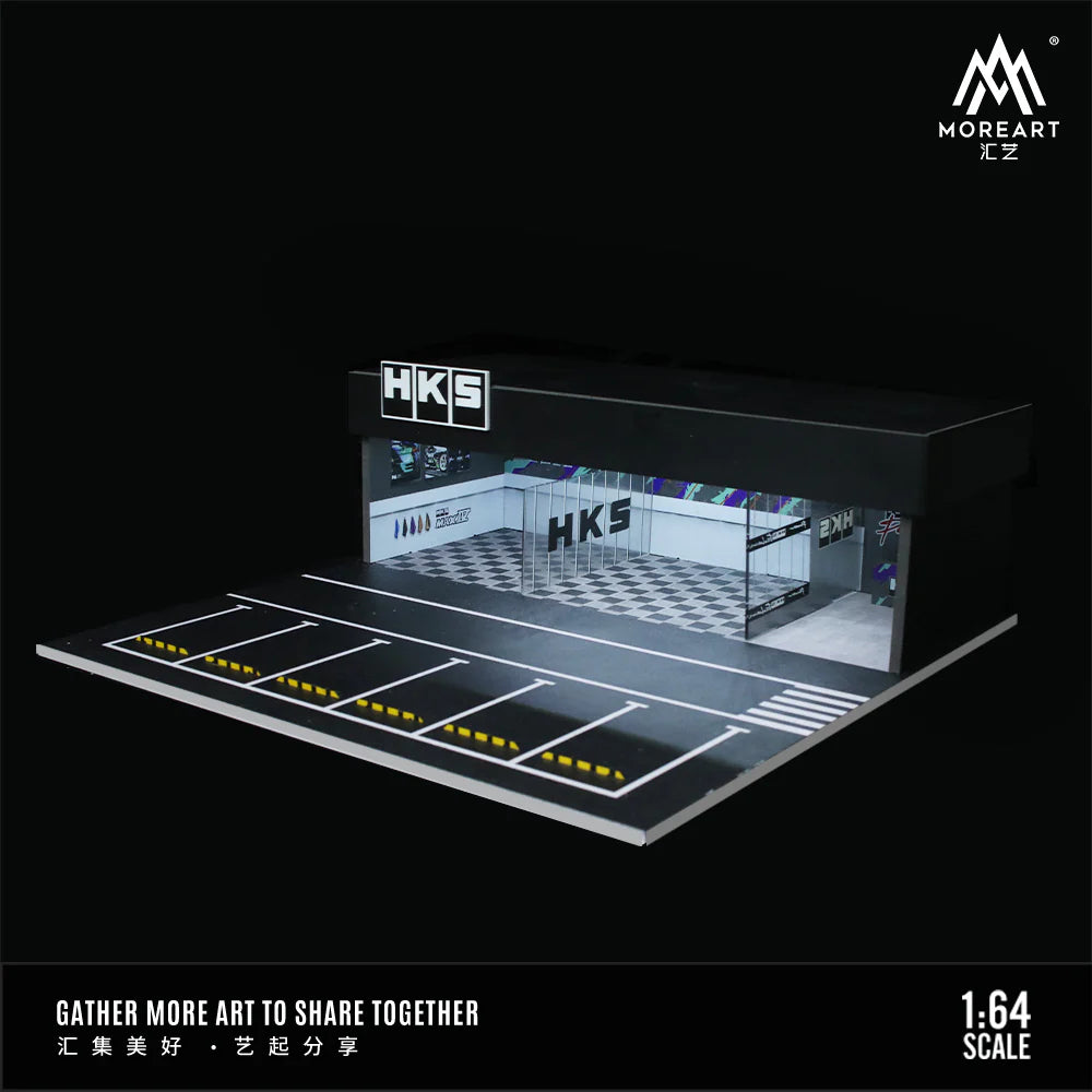 MOREART HKS Workshop 1:64 Diorama with LED Lighting - AUSSIE diecast