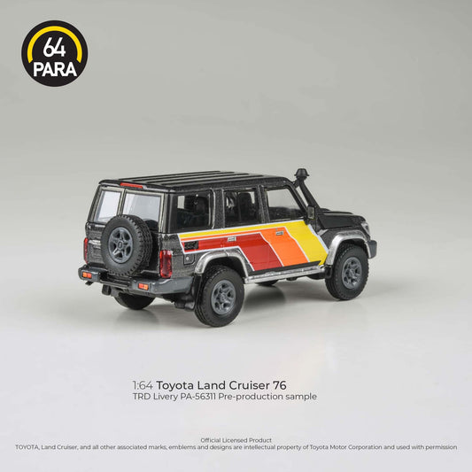 *PREORDER* PARA64 Toyota Landcruiser LC76 Station Wagon Graphite+TRD Livery - AUSSIE diecast