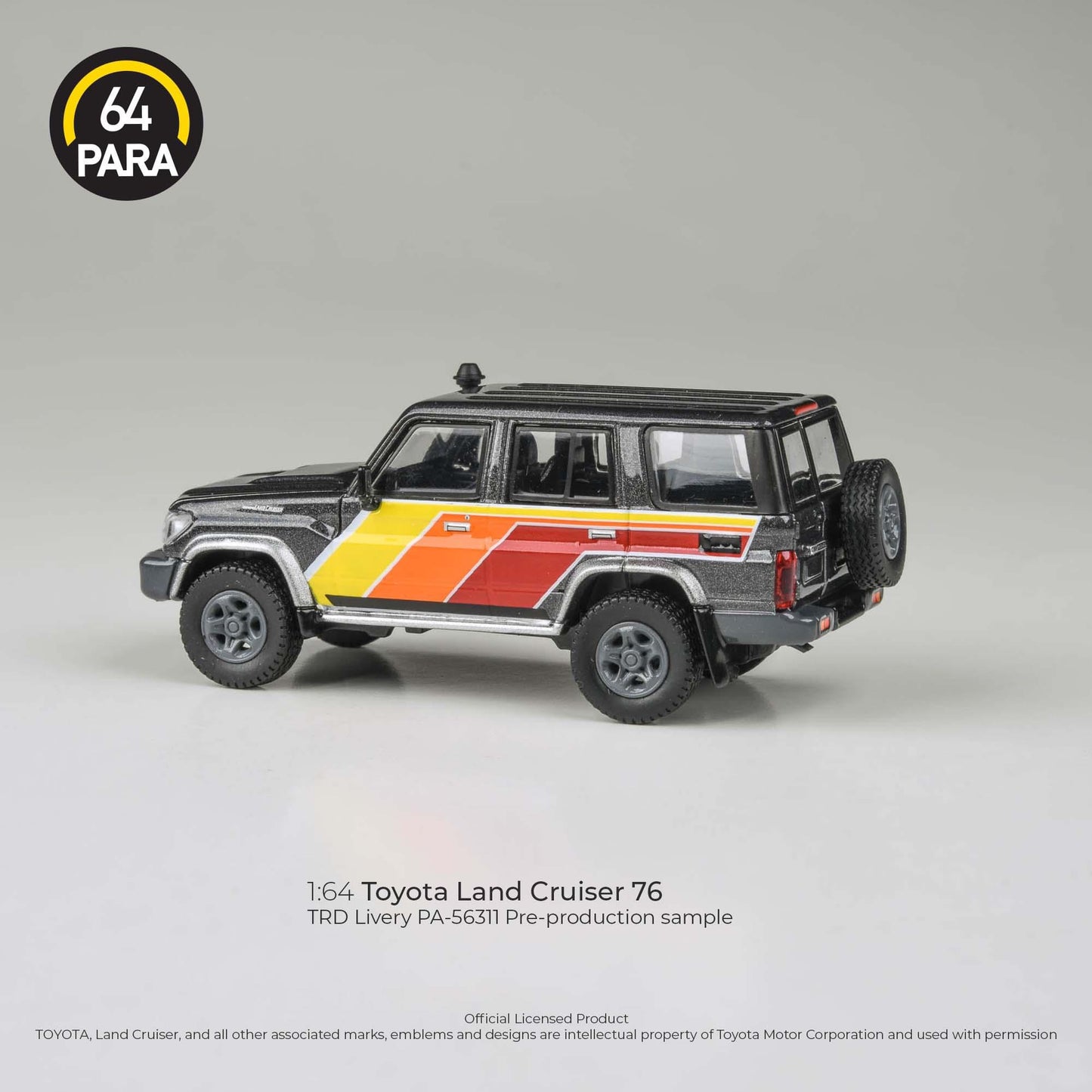 *PREORDER* PARA64 Toyota Landcruiser LC76 Station Wagon Graphite+TRD Livery - AUSSIE diecast