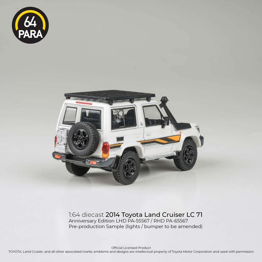 *PREORDER* PARA64 2014 Toyota Landcruiser LC71 3 door White Anniversary Edition - AUSSIE diecast