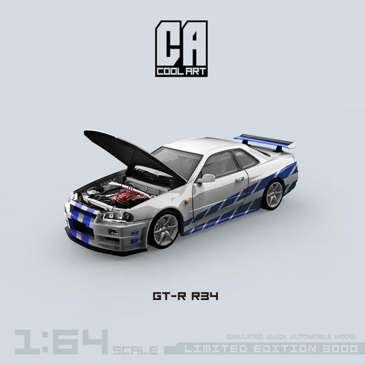 COOL ART 1:64 Nissan Skyline GT-R R34 - Fast & Furious - AUSSIE diecast