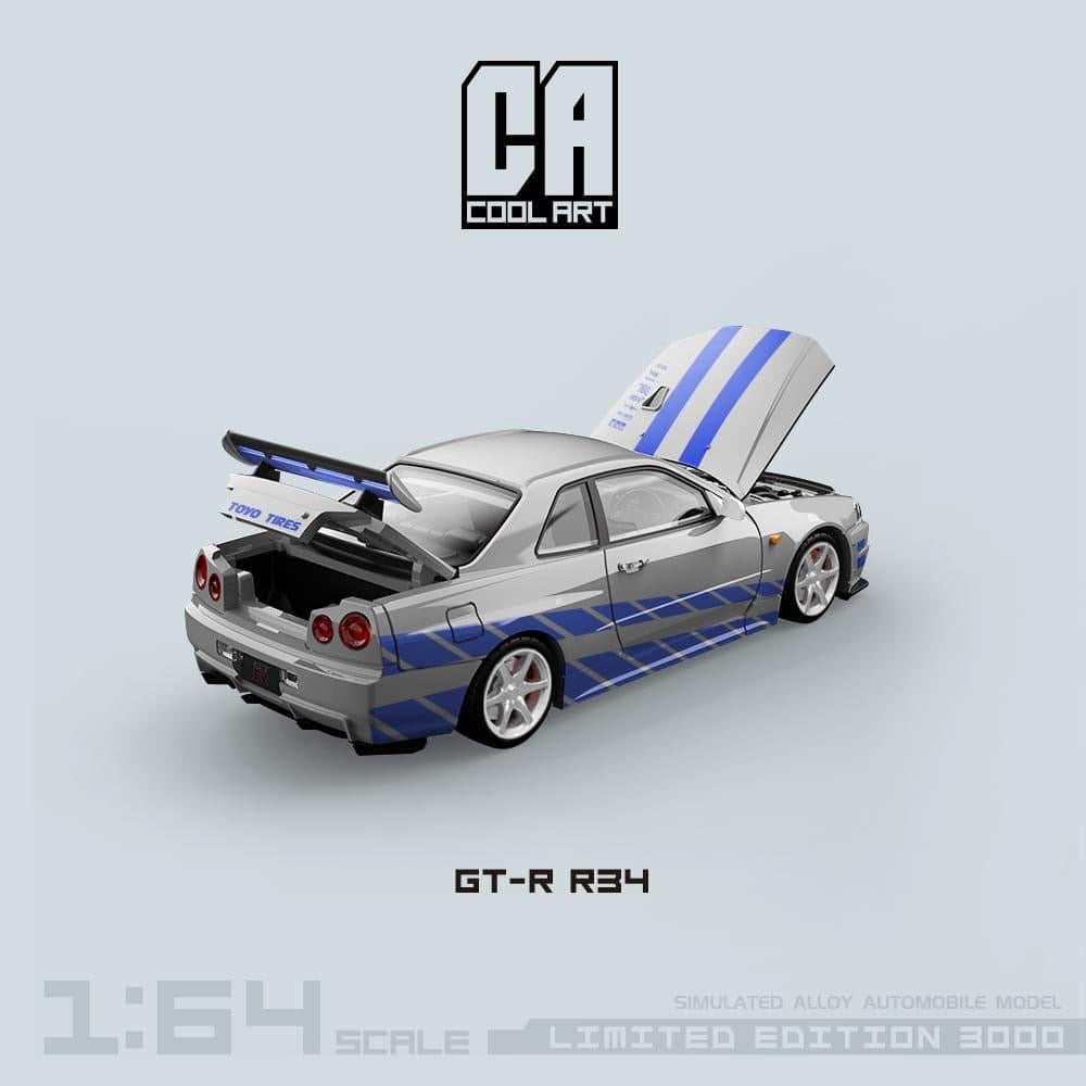*PREORDER* COOL ART 1:64 Nissan Skyline GT-R R34 - Fast & Furious - AUSSIE diecast