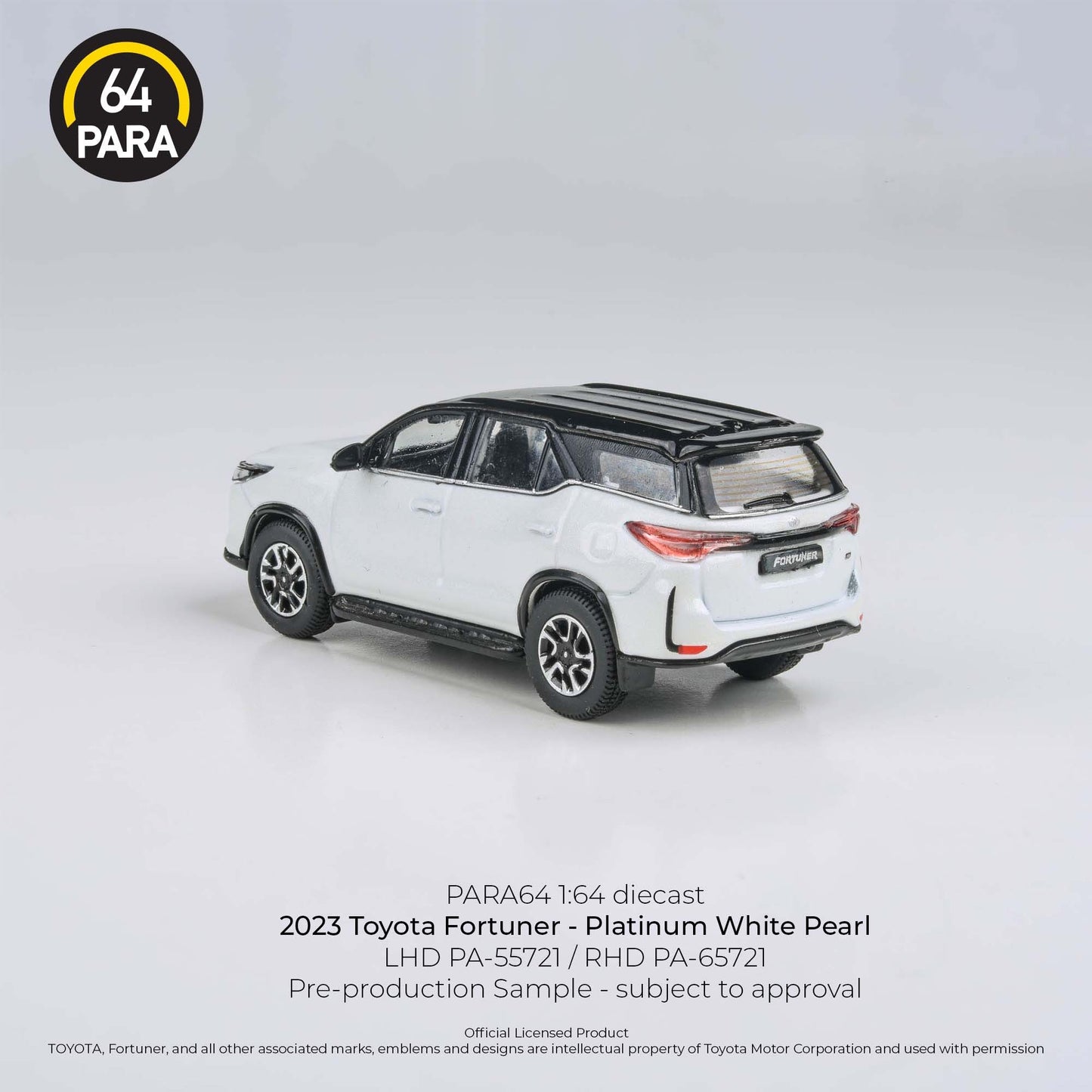 PARA64 1:64 2023 Toyota Fortuna - White Pearl - AUSSIE diecast